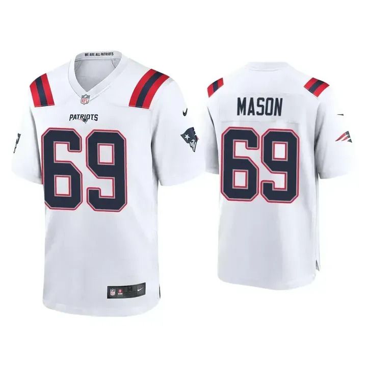 Men New England Patriots #69 Shaq Mason Nike White Game NFL Jersey->new england patriots->NFL Jersey